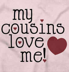Cousins Love Me Toddler Ruffled Trim T-Shirt-Direct To Garment Print-Brisco Baby