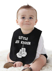 Little Ass Kicker Infant Baby Bib-Direct To Garment Print-Brisco Baby