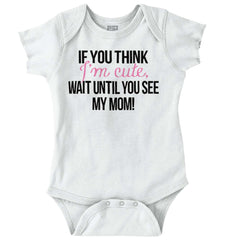 Im Cute Romper Bodysuit-Direct To Garment Print-Brisco Baby