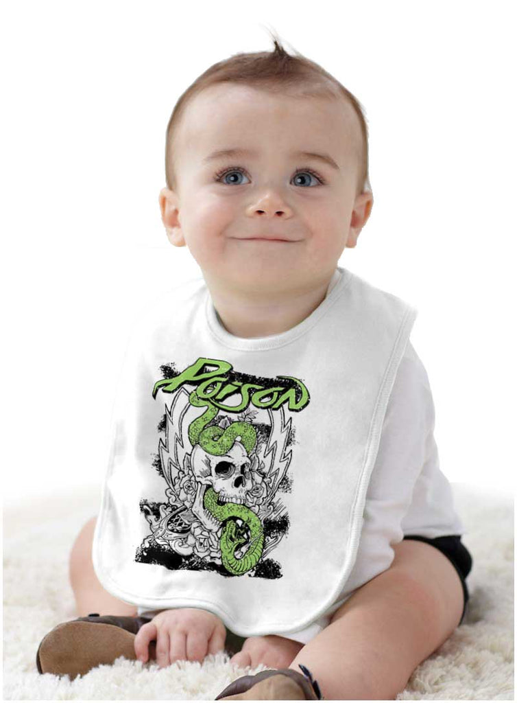Graphic Poison Infant Baby Bib-Direct To Garment Print-Brisco Baby