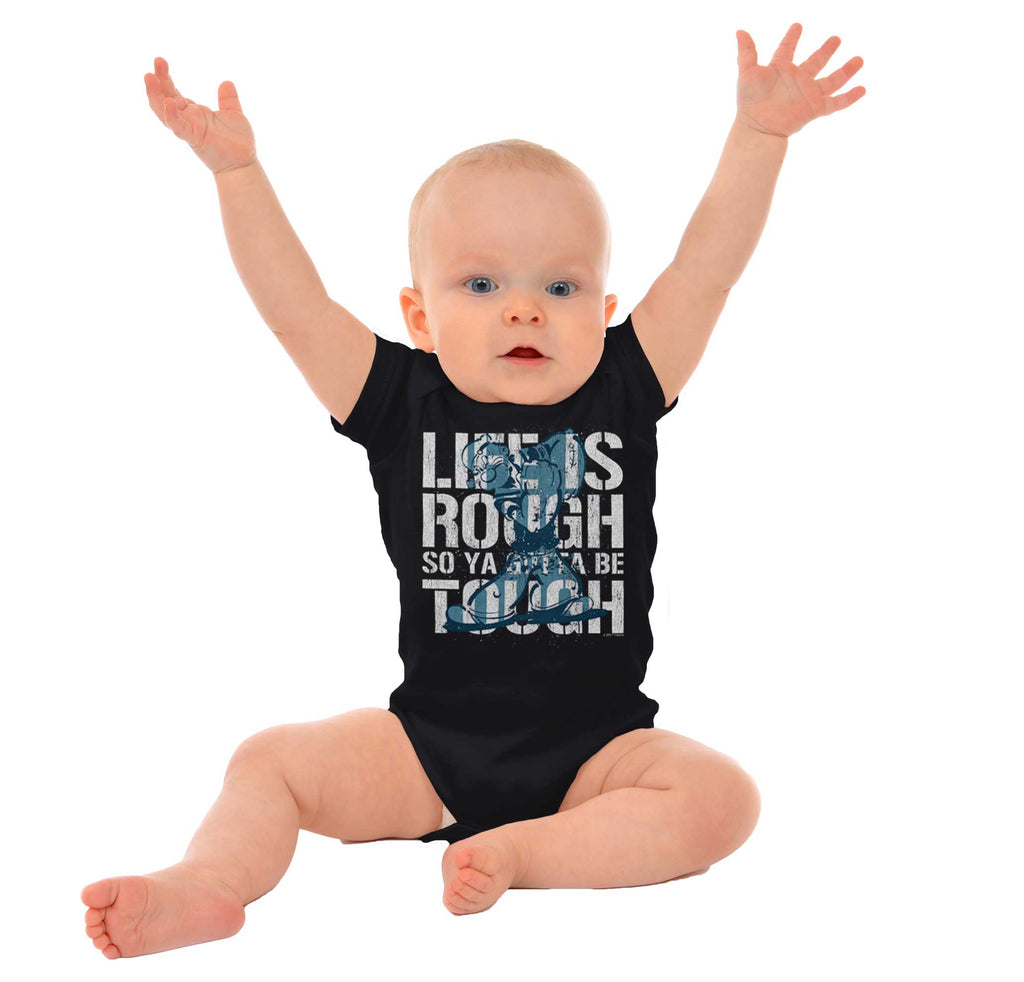 Life Is Rough Romper Bodysuit-Direct To Garment Print-Brisco Baby
