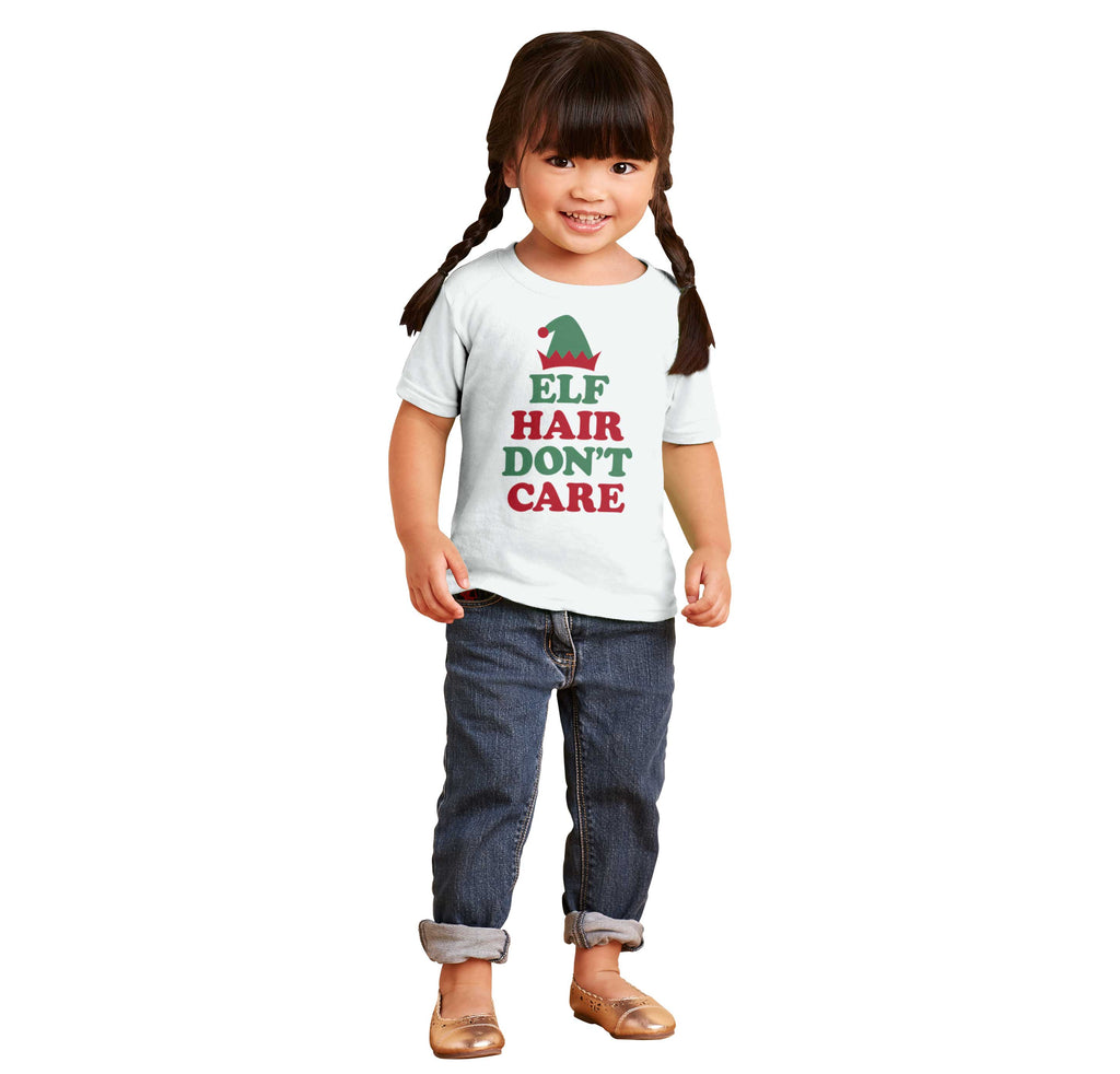 Elf Hair Don't Care Infant Toddler T Shirt-Direct To Garment Print-Brisco Baby