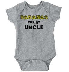 Bananas For Uncle Romper Bodysuit-Direct To Garment Print-Brisco Baby