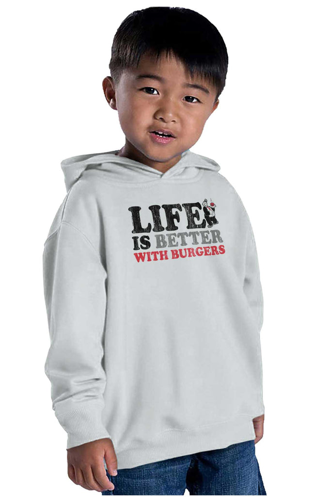 Better With Burgers Toddler Pullover Hoodie-Direct To Garment Print-Brisco Baby