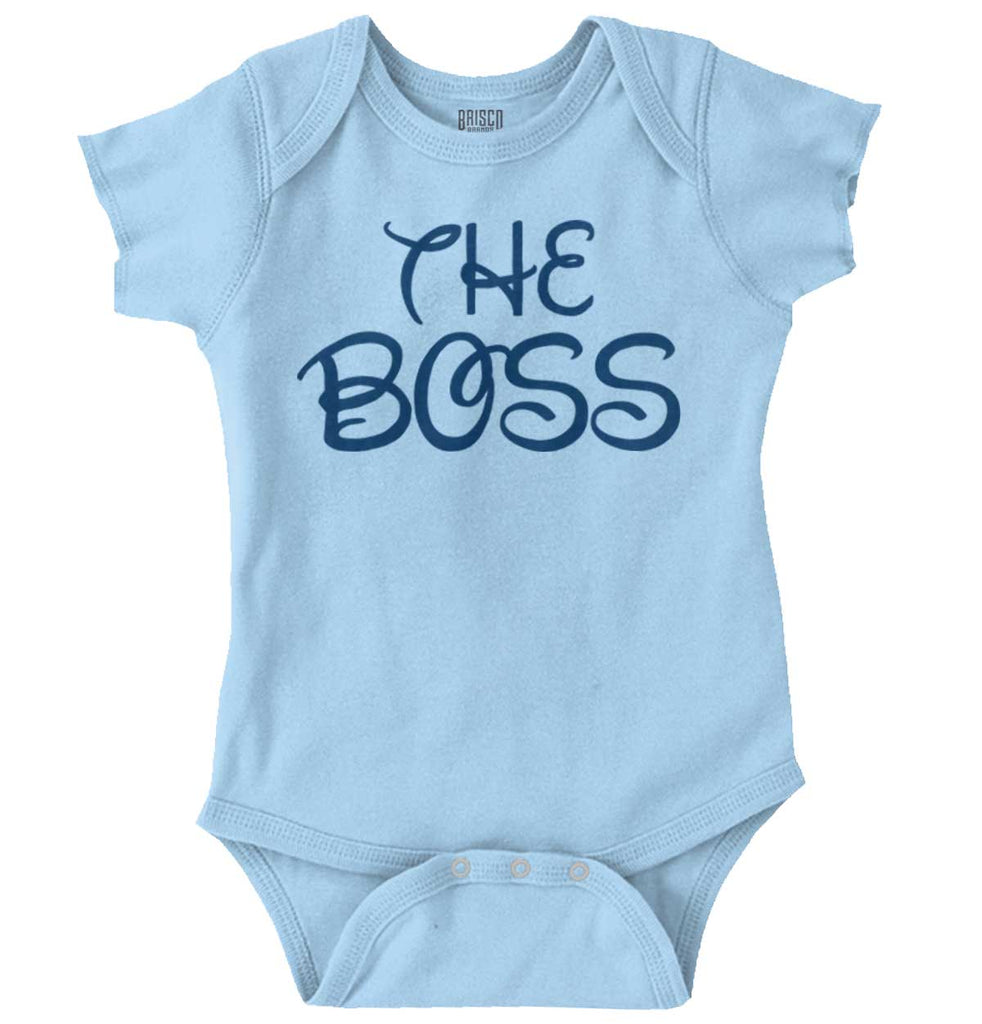 The Boss Romper Bodysuit-Direct To Garment Print-Brisco Baby