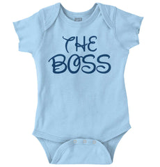 The Boss Romper Bodysuit-Direct To Garment Print-Brisco Baby