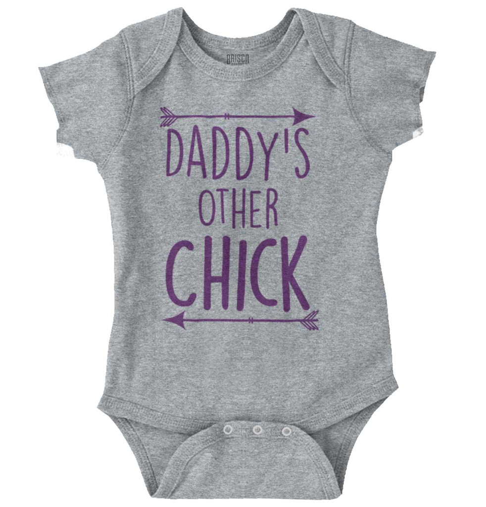 Daddy's Other Chick Romper Bodysuit-Direct To Garment Print-Brisco Baby