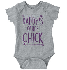 Daddy's Other Chick Romper Bodysuit-Direct To Garment Print-Brisco Baby