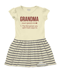 Grandma Baby Striped Skirt Dress-Direct To Garment Print-Brisco Baby