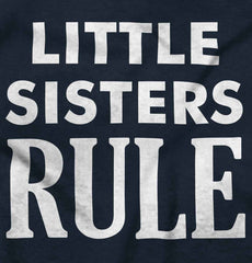 Little Sisters Rule Infant Toddler T Shirt-Direct To Garment Print-Brisco Baby