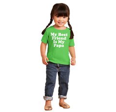 Best Friend Is Papa Infant Toddler T Shirt-Direct To Garment Print-Brisco Baby