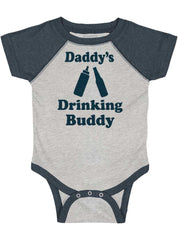 Drinking Buddy Raglan Romper Bodysuit-Direct To Garment Print-Brisco Baby
