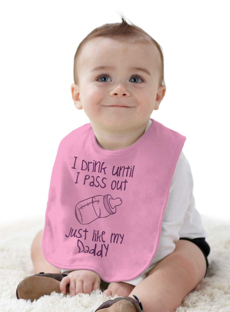 Like My Daddy Infant Baby Bib-Direct To Garment Print-Brisco Baby
