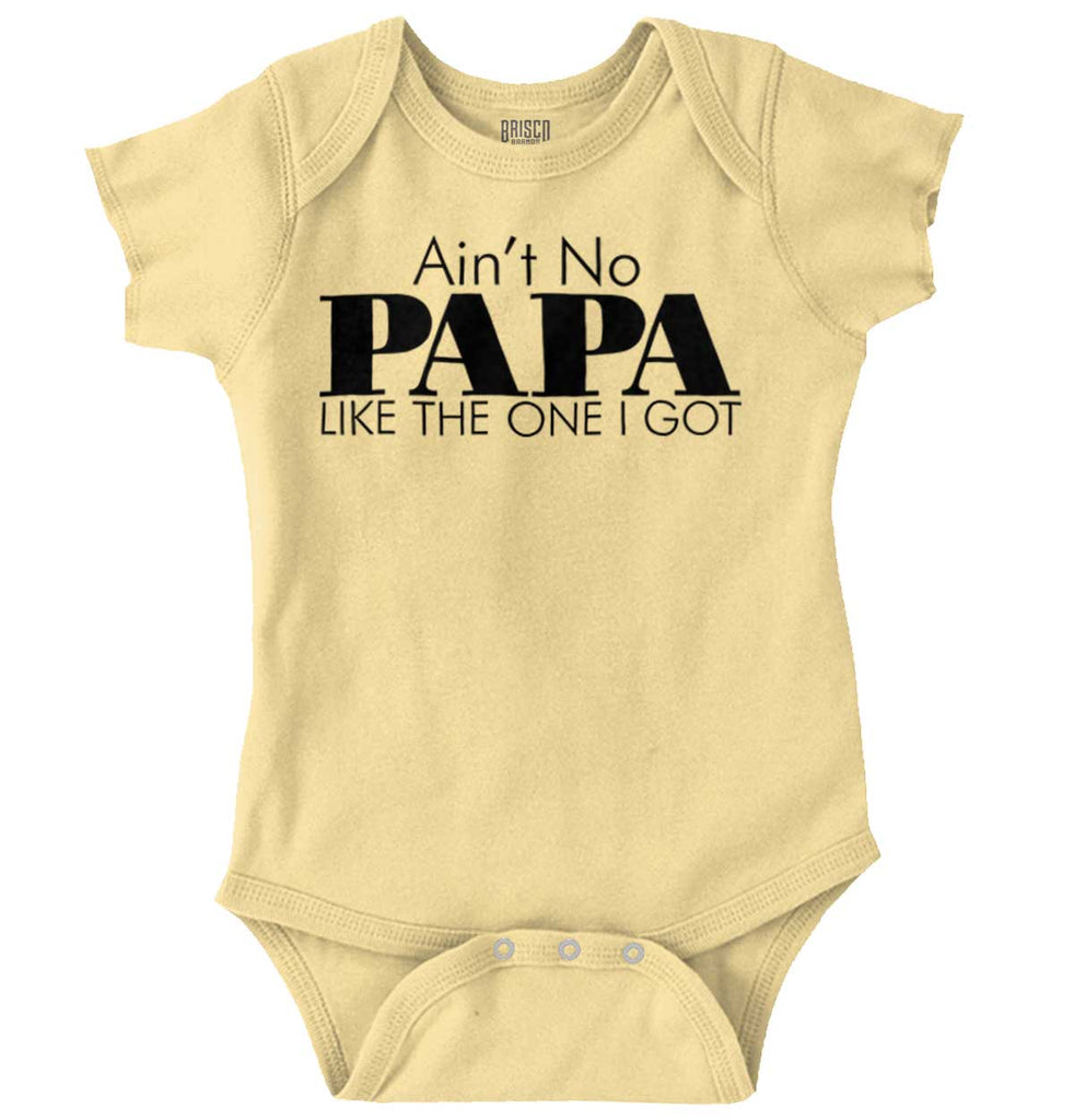 Ain't No Papa Like Mine Romper Bodysuit-Direct To Garment Print-Brisco Baby