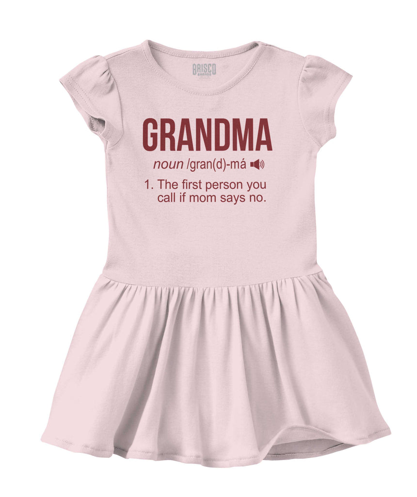 Grandma Solid Baby Infant Dress-Direct To Garment Print-Brisco Baby