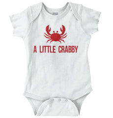 A Little Crabby Romper Bodysuit-Direct To Garment Print-Brisco Baby
