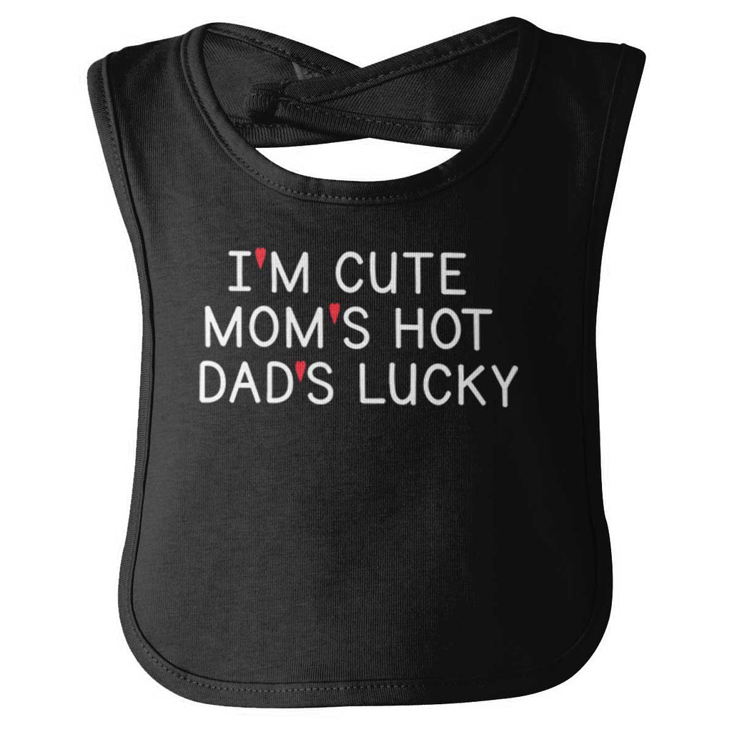 Dads Lucky Infant Baby Bib-Direct To Garment Print-Brisco Baby