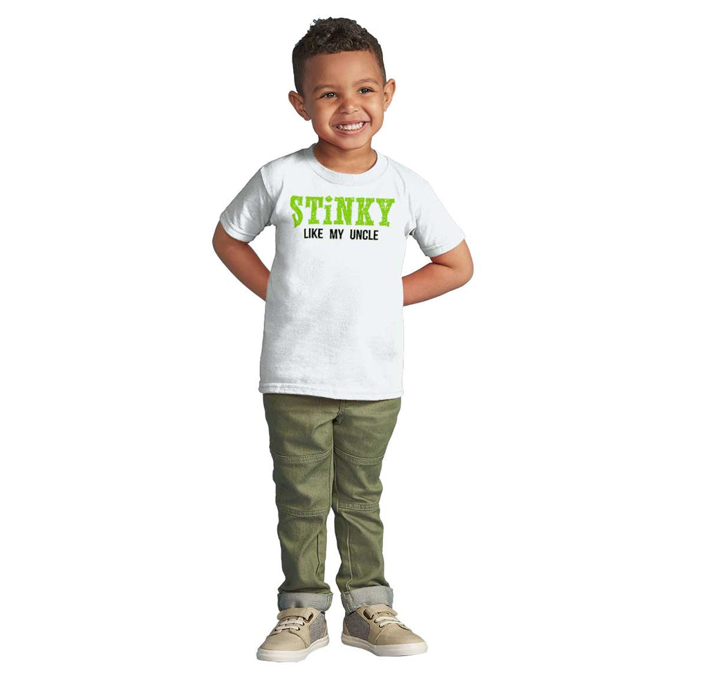 Stinky Like My Uncle Infant Toddler T Shirt-Direct To Garment Print-Brisco Baby