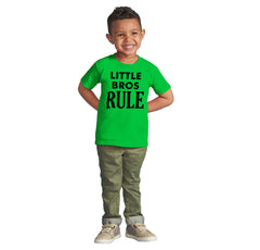 Little Bros Rule Infant Toddler T Shirt-Direct To Garment Print-Brisco Baby