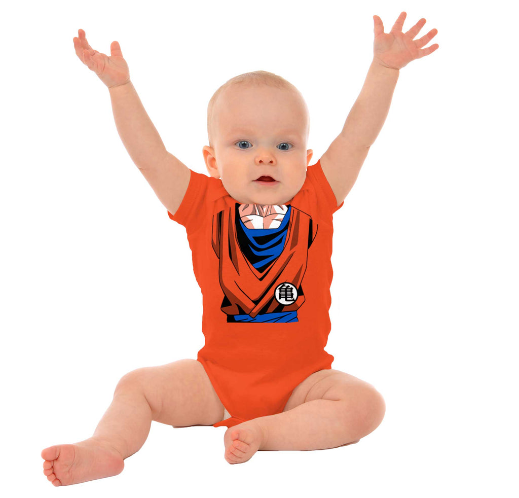 Dragon Ball Goku B Romper Bodysuit-Direct To Garment Print-Brisco Baby