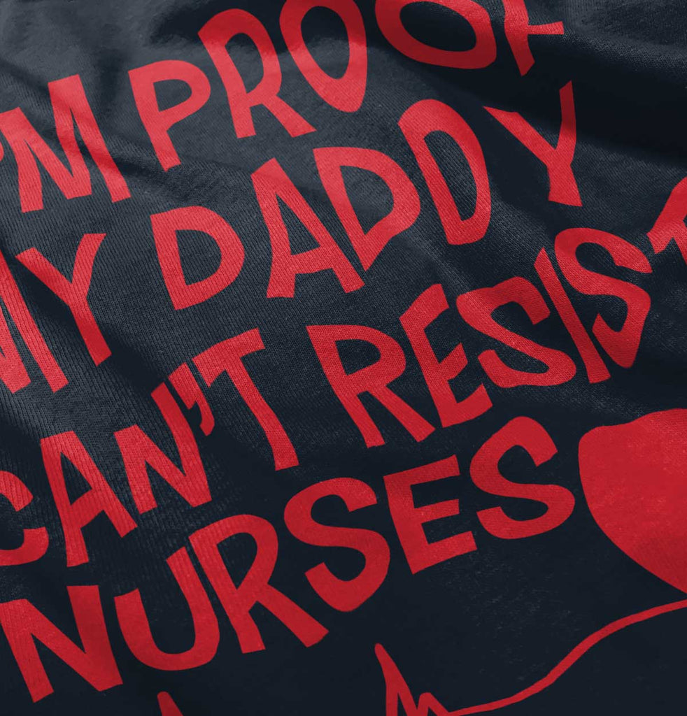 Can't Resist Nurses Toddler Ruffled Trim T-Shirt-Direct To Garment Print-Brisco Baby