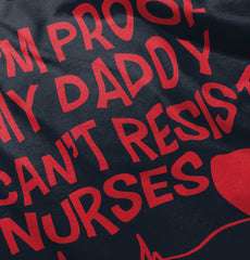 Can't Resist Nurses Toddler Ruffled Trim T-Shirt-Direct To Garment Print-Brisco Baby