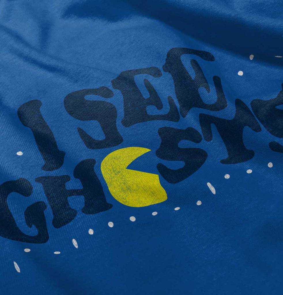 I See Ghosts Pac-Man Video Game Romper Bodysuit-Direct To Garment Print-Brisco Baby