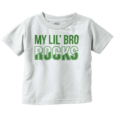 My Lil' Bro Rocks Infant Toddler T Shirt-Direct To Garment Print-Brisco Baby