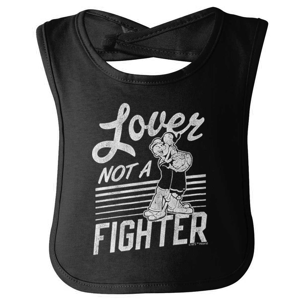 Lover Not A Fighter Infant Baby Bib-Direct To Garment Print-Brisco Baby