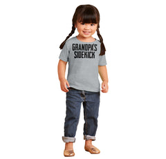 Grandpa's Sidekick Infant Toddler T Shirt-Direct To Garment Print-Brisco Baby