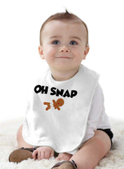 Oh Snap Gingerbread Infant Baby Bib-Direct To Garment Print-Brisco Baby