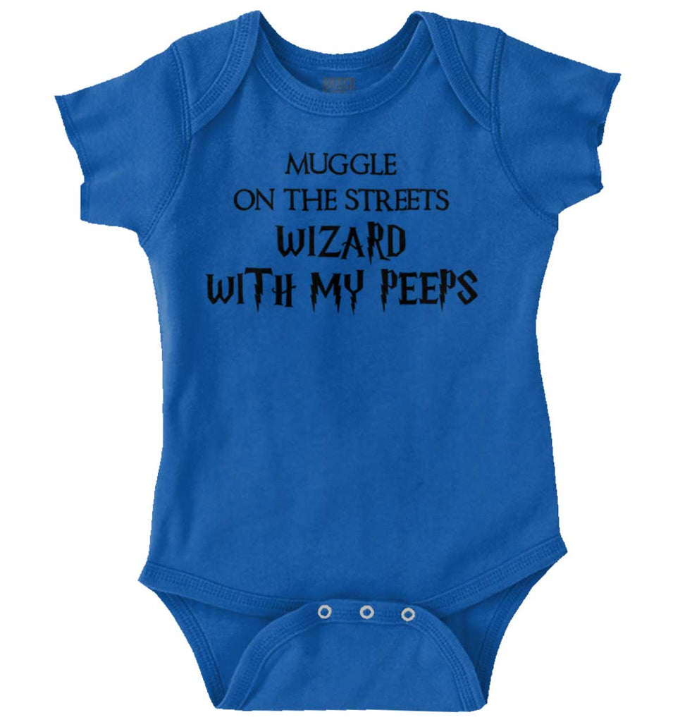 Wizard With My Peeps Romper Bodysuit-Direct To Garment Print-Brisco Baby
