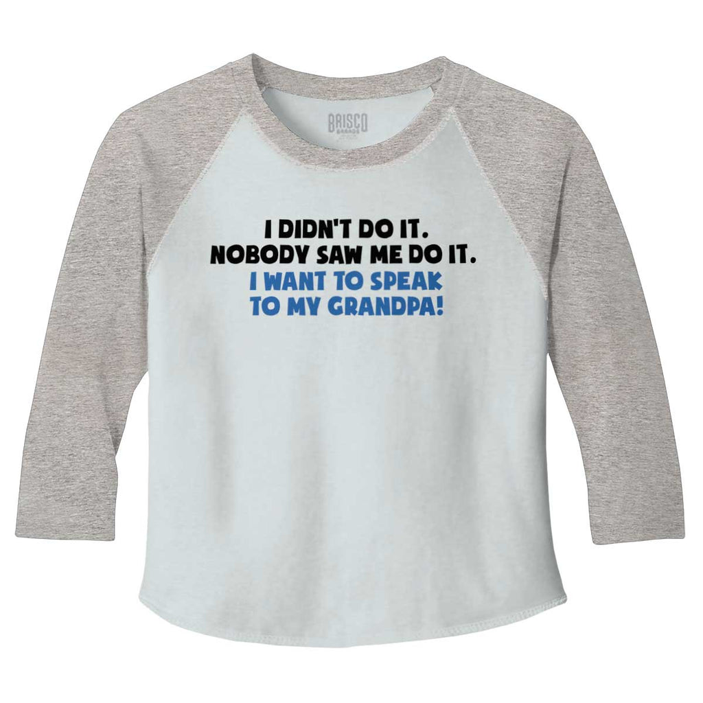 I Didn't Do It Toddler Baseball-Direct To Garment Print-Brisco Baby