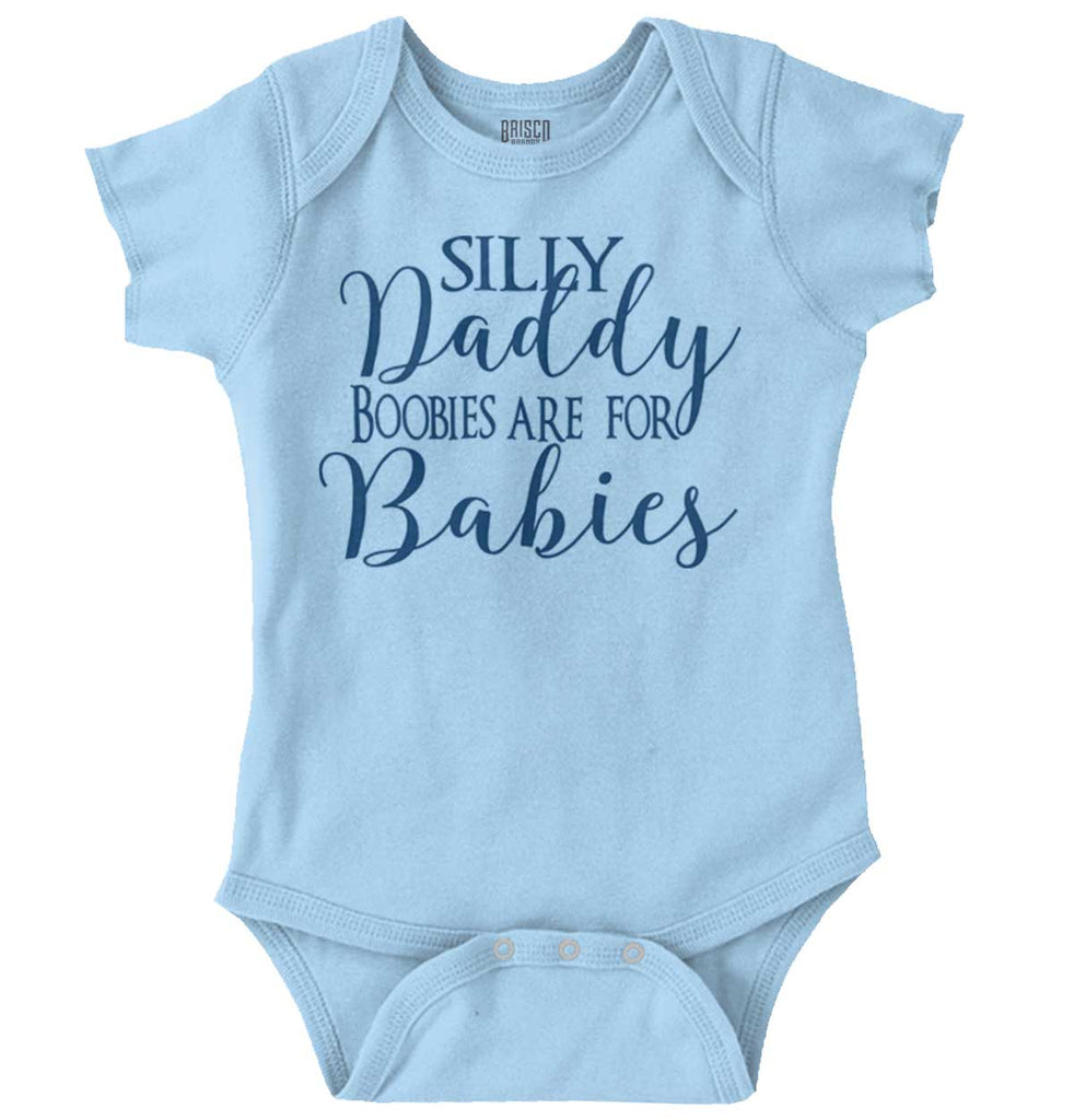 Boobies For Babies Romper Bodysuit-Direct To Garment Print-Brisco Baby