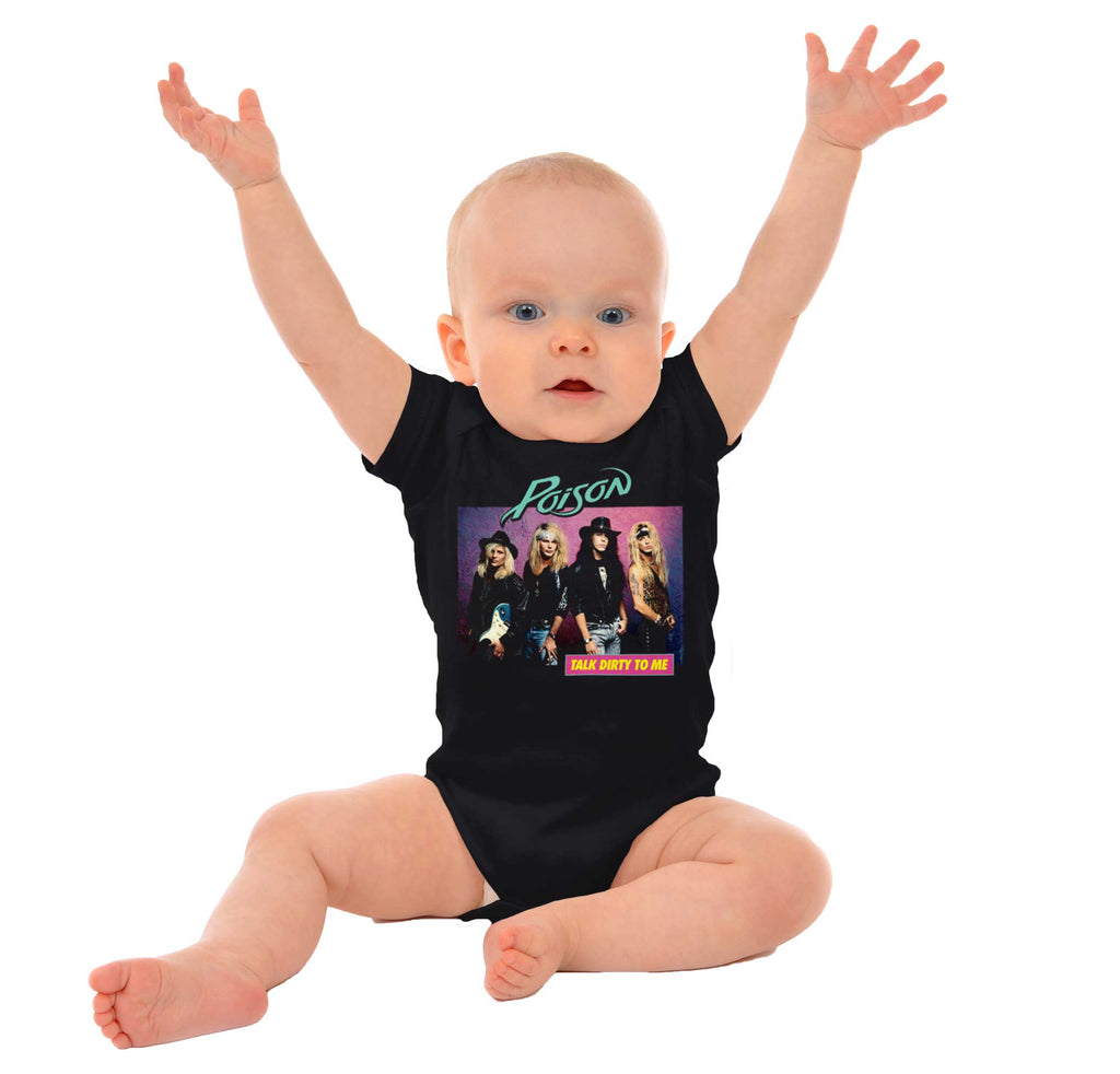 Talk Dirty To Me Romper Bodysuit-Direct To Garment Print-Brisco Baby