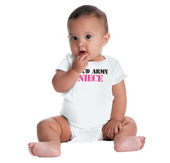 Proud Army Niece Romper Bodysuit-Direct To Garment Print-Brisco Baby