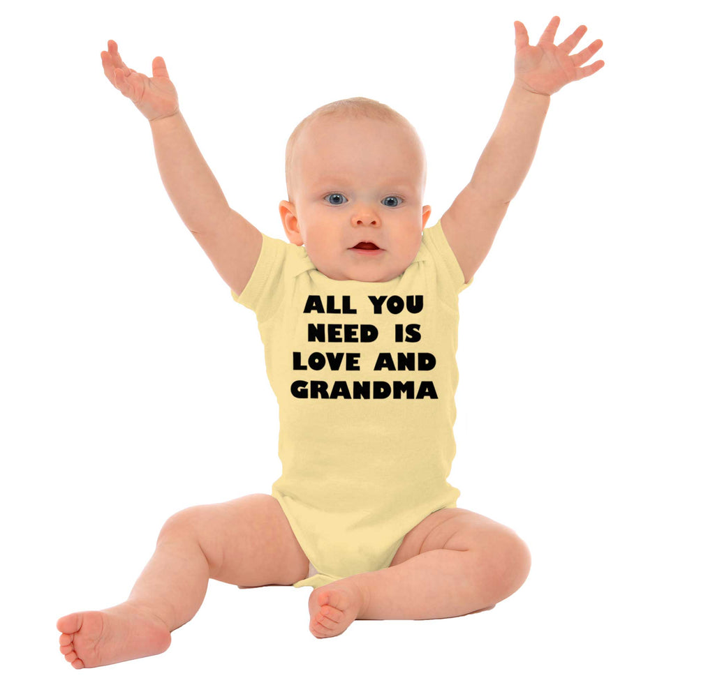 All You Need Is Love And Grandma Romper Bodysuit-Direct To Garment Print-Brisco Baby