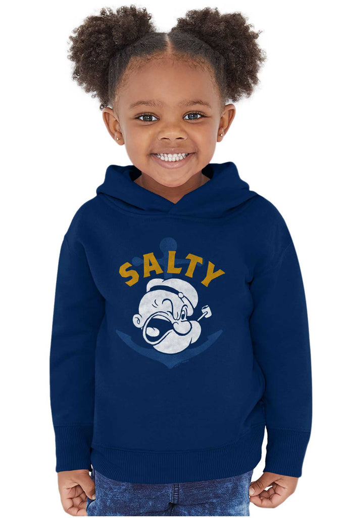 Salty Toddler Pullover Hoodie-Direct To Garment Print-Brisco Baby