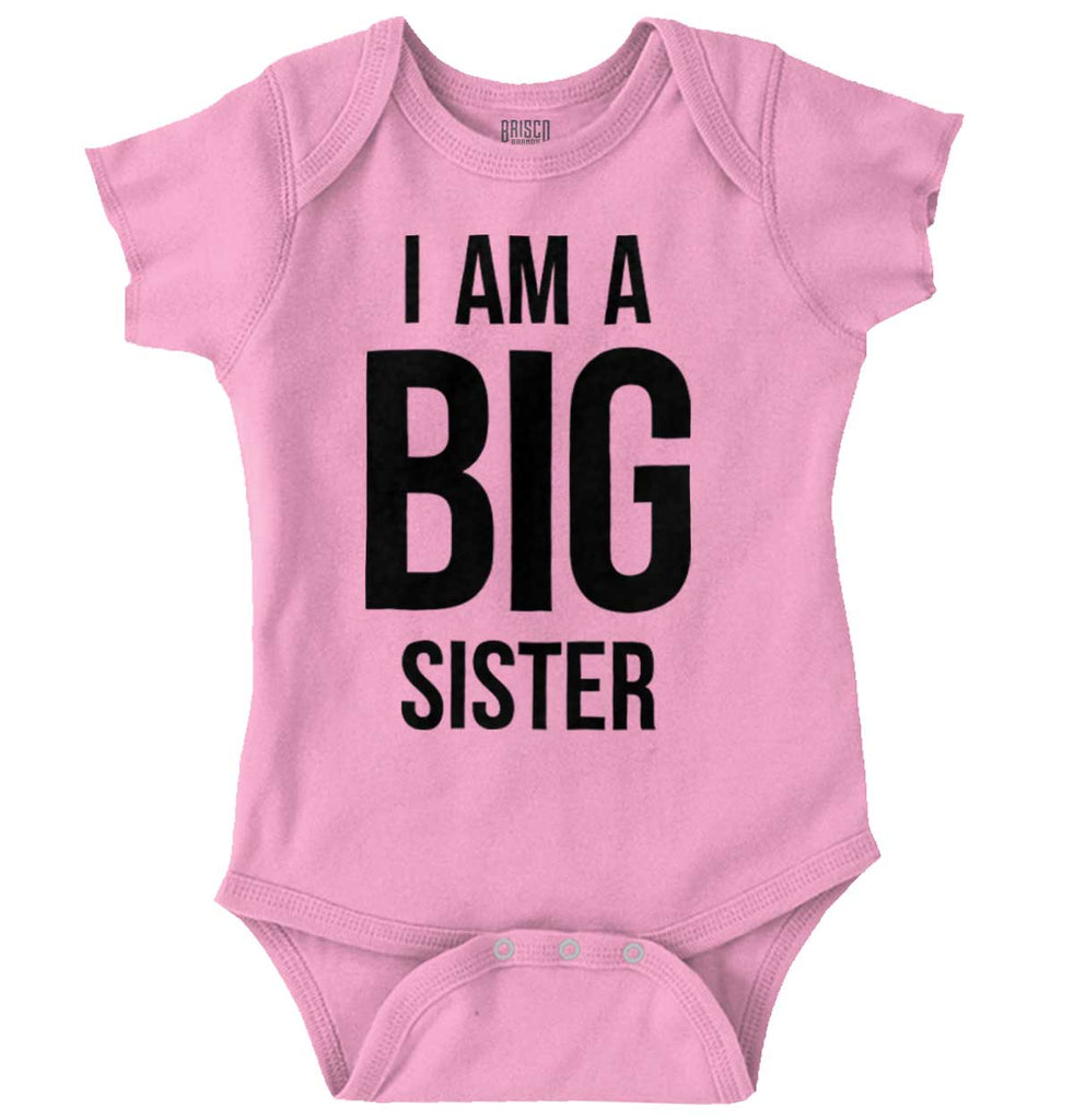 I Have A Big Sister Romper Bodysuit-Direct To Garment Print-Brisco Baby