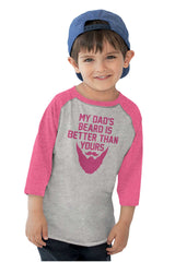 Dad's Beard Toddler Baseball-Direct To Garment Print-Brisco Baby