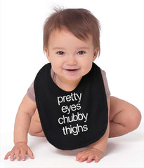 Chubby Thighs Infant Baby Bib-Direct To Garment Print-Brisco Baby