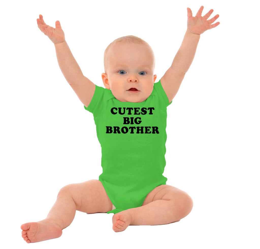 Cutest Big Brother Romper-Direct To Garment Print-Brisco Baby
