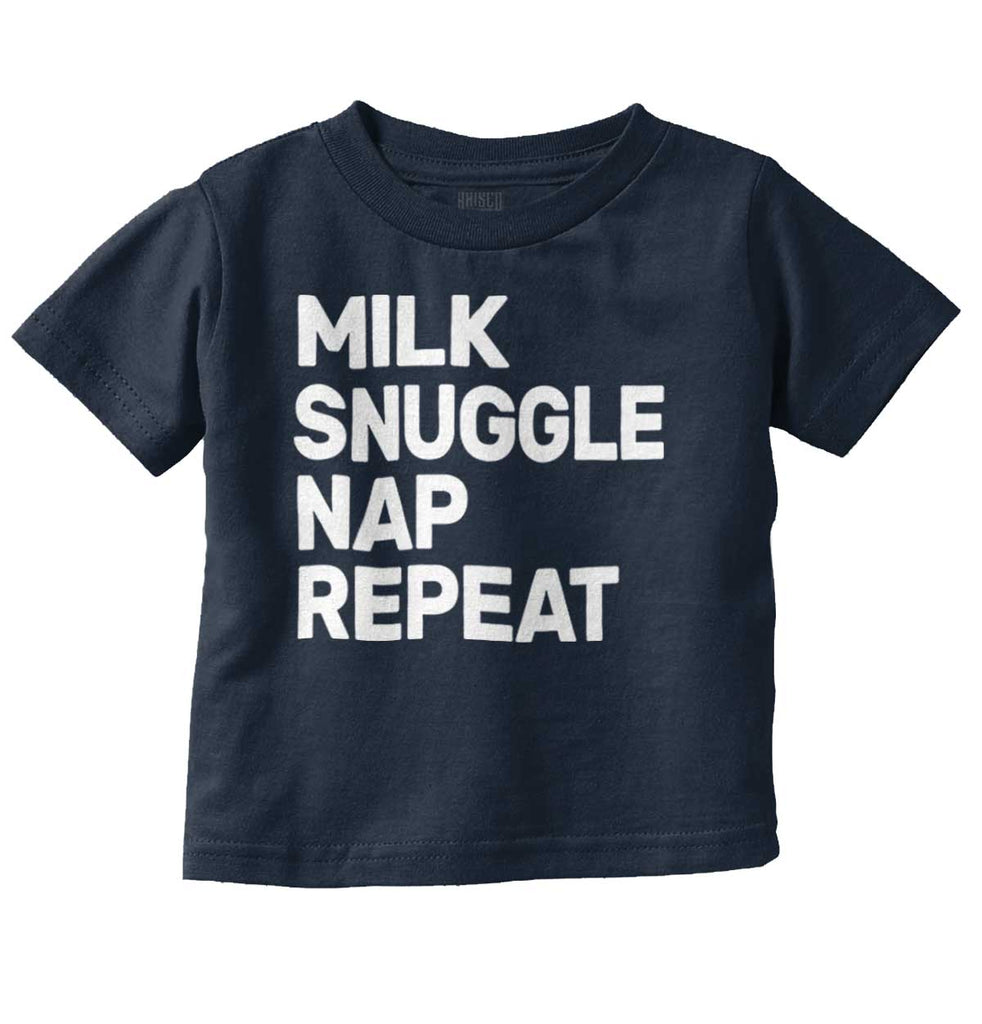 Milk Snuggle Nap Infant Toddler T Shirt-Direct To Garment Print-Brisco Baby