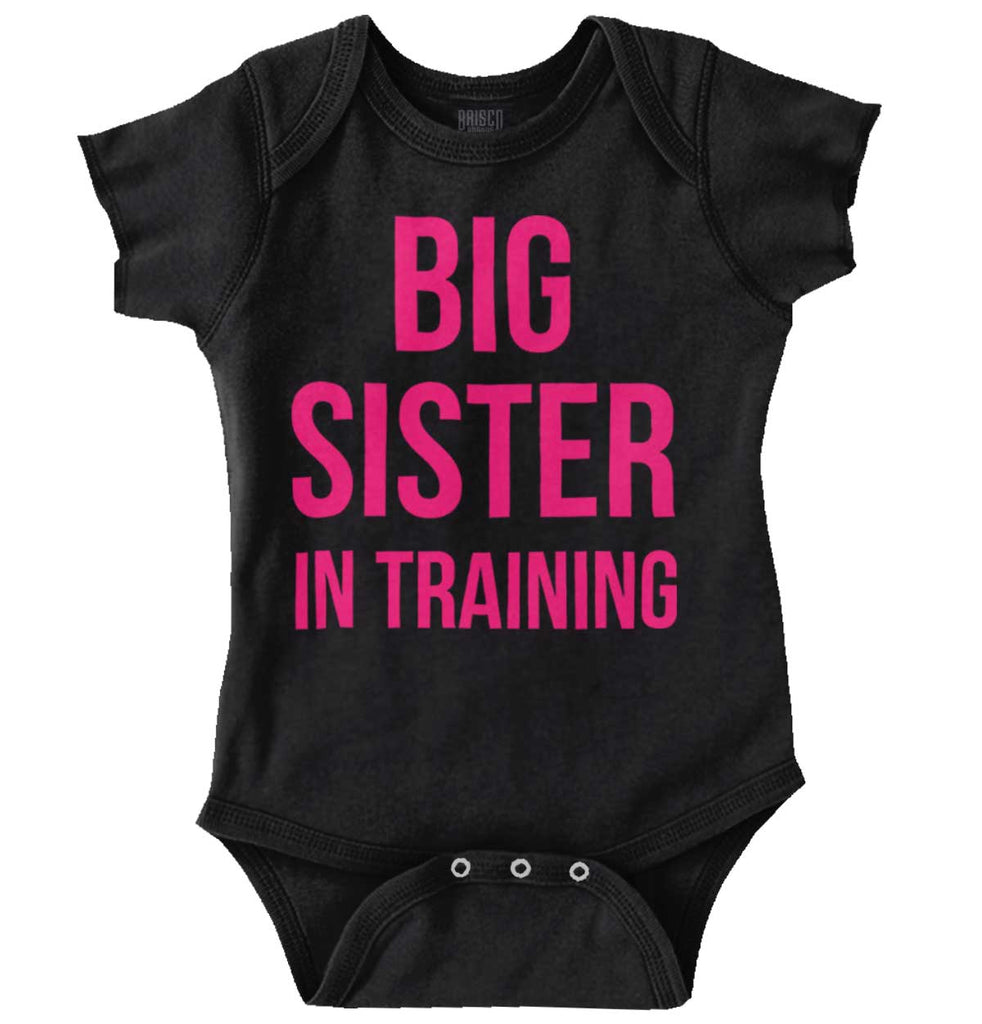 Big Sister In Training Romper Bodysuit-Direct To Garment Print-Brisco Baby