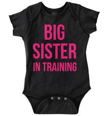 Big Sister In Training Romper Bodysuit-Direct To Garment Print-Brisco Baby