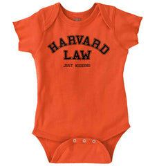 Harvard Law Romper Bodysuit-Direct To Garment Print-Brisco Baby