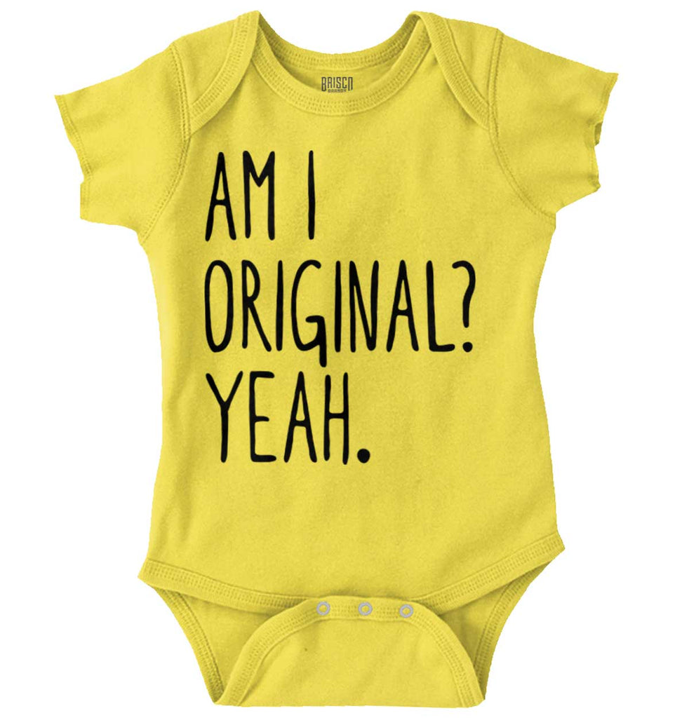Am I Original? Romper Bodysuit-Direct To Garment Print-Brisco Baby
