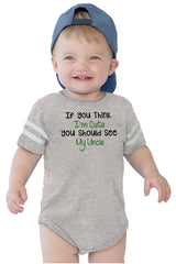 See My Uncle Football Romper Bodysuit-Direct To Garment Print-Brisco Baby