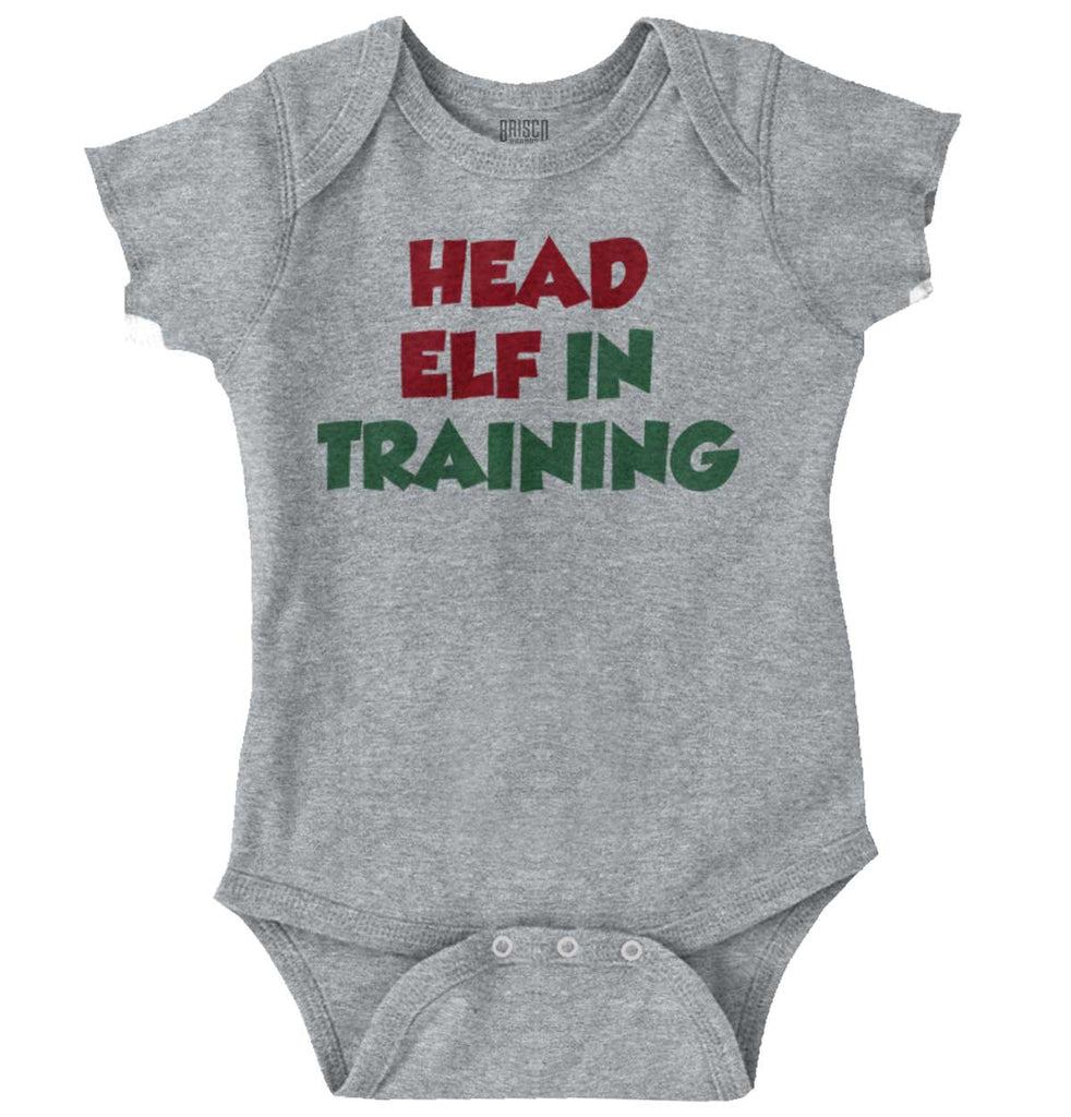 Head Elf Training Romper Bodysuit-Direct To Garment Print-Brisco Baby