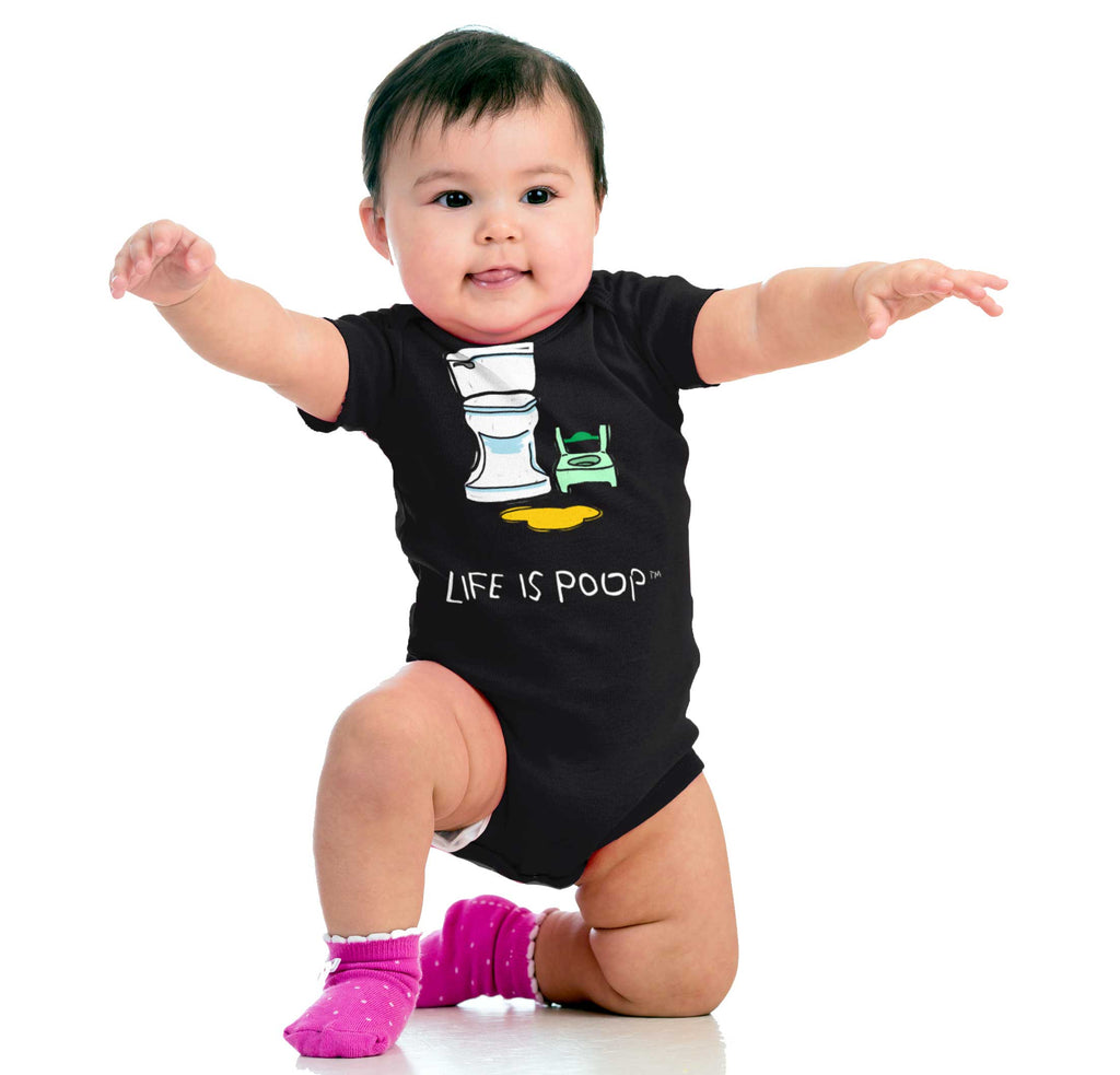 Potty Train Romper Bodysuit-Direct To Garment Print-Brisco Baby